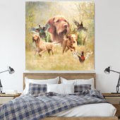 De Hongaarse Wirehaired Vizsla Canvas Afdruk (Insitu (Slaapkamer))