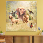 De Hongaarse Wirehaired Vizsla Canvas Afdruk (Insitu (Woonkamer))
