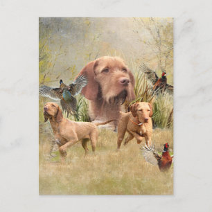 De Hongaarse Wirehaired Vizsla Feestdagenkaart
