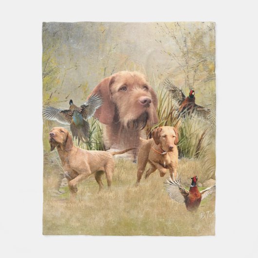 De Hongaarse Wirehaired Vizsla Fleece Deken (Voorkant)