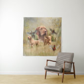 De Hongaarse Wirehaired Vizsla Wandkleed (In situ)