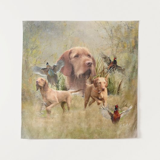 De Hongaarse Wirehaired Vizsla Wandkleed (Voorkant)