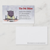 de hongerende kat ( zit een huisdier ) visitekaartje (Voorkant / Achterkant)