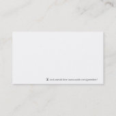 de hongerende kat ( zit een huisdier ) visitekaartje (Achterkant)