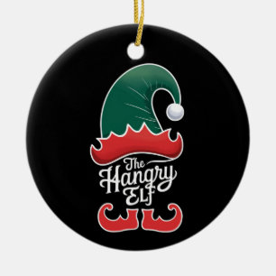 De Hongerige Elf Familie Matching Groep Kerstmis Keramisch Ornament