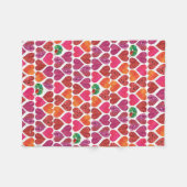 De hongerige rups | hartpatroon fleece deken (Voorkant (Horizontaal))