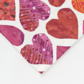 De hongerige rups | hartpatroon fleece deken (Hoek)