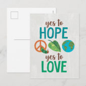 De hongerige rups ja tegen hoop briefkaart (Voorkant / Achterkant)