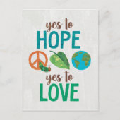 De hongerige rups ja tegen hoop briefkaart (Voorkant)