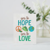 De hongerige rups ja tegen hoop briefkaart (Staand voorkant)