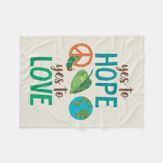 De hongerige rups ja tegen hoop fleece deken (Voorkant (Horizontaal))