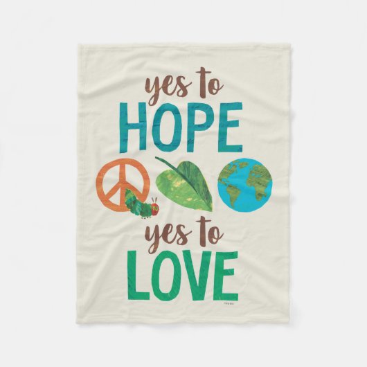 De hongerige rups ja tegen hoop fleece deken (Voorkant)