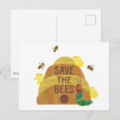 De hongerige rups redt de bijen briefkaart (Voorkant / Achterkant)