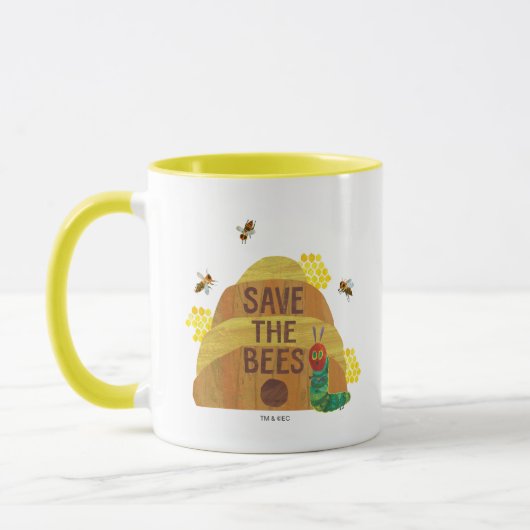 De hongerige rups redt de bijen mok (Links)