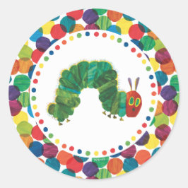 De hongerige rups verjaardag ronde sticker