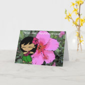 "De Honing Aloha" viert! Kaart (Gele Bloem)