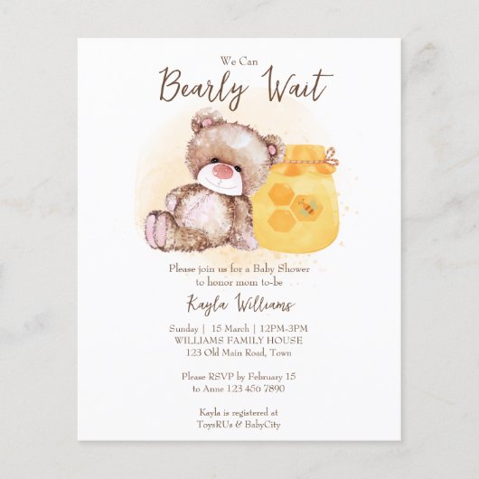 De honingdraak wacht op een uitnodiging om een beg (Voorkant)