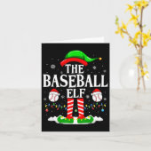 De Honkbal Elf Grappig Matching Xmas Baseball Chri Kaart (Gele Bloem)