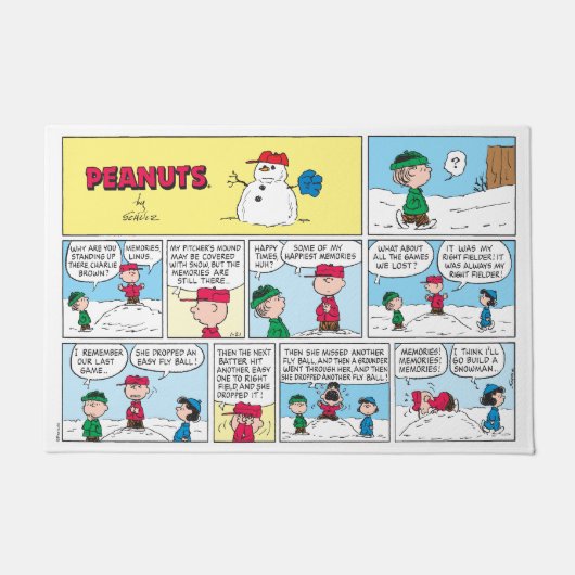 De honkbalherinneringen van Charlie Brown Deurmat (Voorkant)