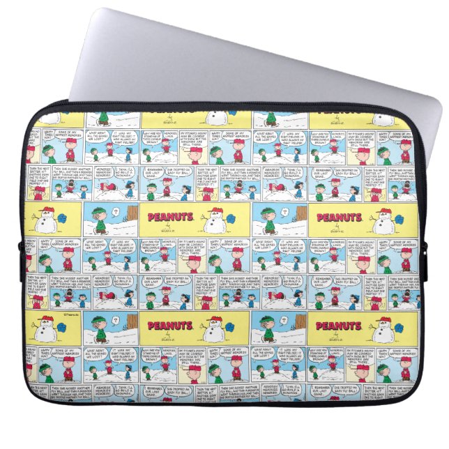 De honkbalherinneringen van Charlie Brown Laptop Sleeve (Voorkant)
