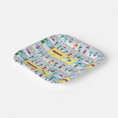 De honkbalherinneringen van Charlie Brown Papieren Bordje (Gebogen)