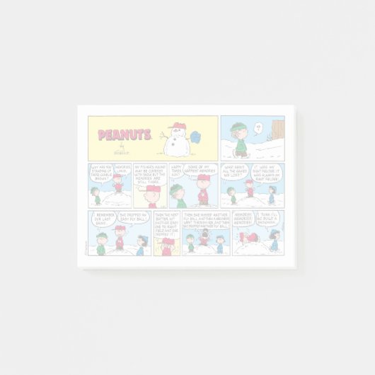 De honkbalherinneringen van Charlie Brown Post-it® Notes (Voorkant)