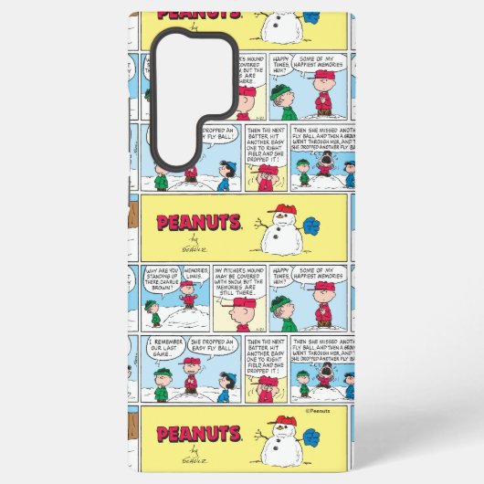 De honkbalherinneringen van Charlie Brown Samsung Galaxy Hoesje (Achterkant)