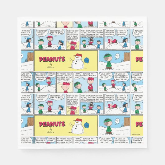 De honkbalherinneringen van Charlie Brown Servet (Voorkant)