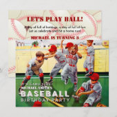 De honkbalwedstrijd wordt georganiseerd door jonge kaart (Voorkant / Achterkant)