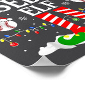 De honkelbal elf leuk kerstfeest Srt liefhebbers K Poster (Hoek)
