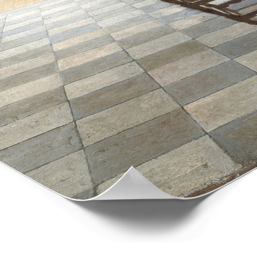 De Hooch - Kaart spelers in een zonnebrandkamer Poster (Hoek)