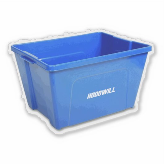 De Hoodwill Recyclen Sticker (Voorkant)