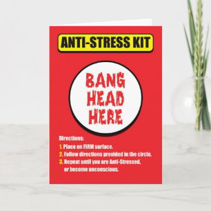 De Hoofd hier AntistressKaart van de klap Kaart