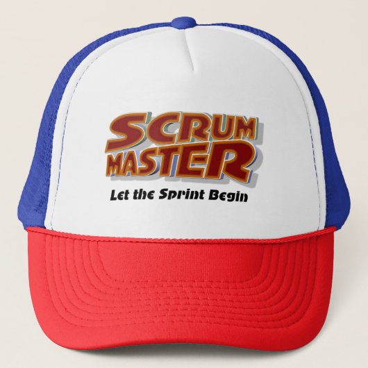 De Hoofd van de scrum Begin Sprint T-Shirt Trucker Pet (Voorkant)