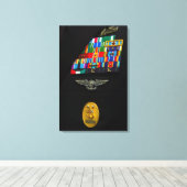 De hoofdbadge van de bevelkapitein canvas afdruk (Insitu (Houten vloer))