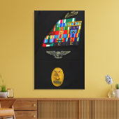 De hoofdbadge van de bevelkapitein canvas afdruk (Insitu (Woonkamer))