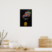 De hoofdbadge van de bevelkapitein poster (Keuken)