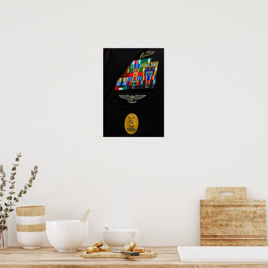 De hoofdbadge van de bevelkapitein poster (Keuken)