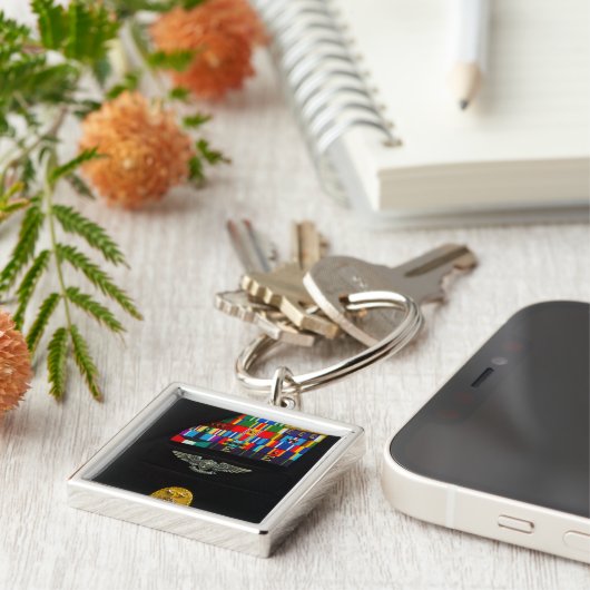 De hoofdbadge van de bevelkapitein sleutelhanger (Zijkant)