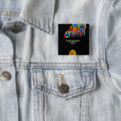 De hoofdbadge van de bevelkapitein vierkante button 5,1 cm (In situ)