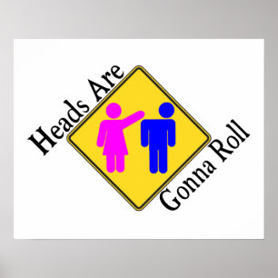 De hoofden gaan naar Roll Poster