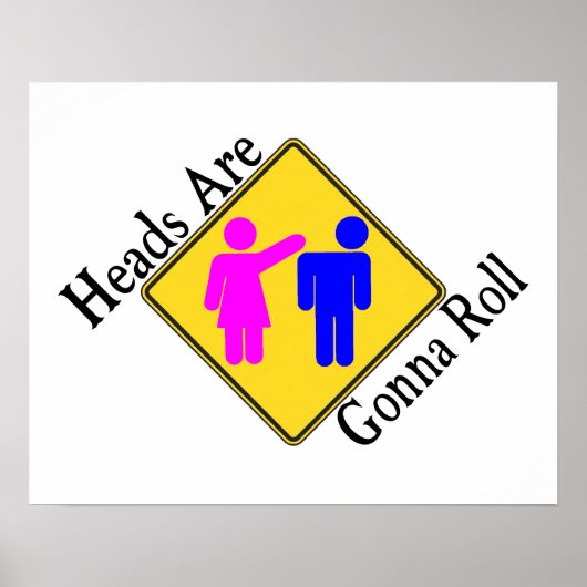 De hoofden gaan naar Roll Poster (Voorkant)