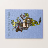 De hoofden gaan vliegen legpuzzel (Horizontaal)