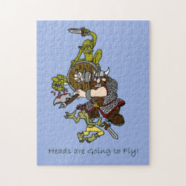 De hoofden gaan vliegen legpuzzel