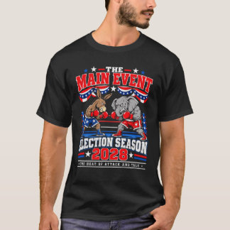 De hoofdgebeurtenis verkiezing 2028 t-shirt