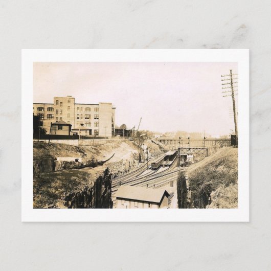 De hoofdplaats is Ave. Treinstation, Jersey City N Briefkaart (Voorkant)