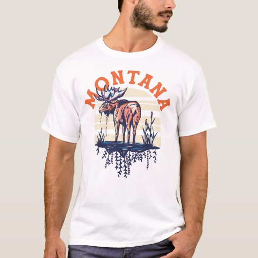 De hoofdplaats is Big Sky Country Montana. Cool Re T-shirt (Voorkant)