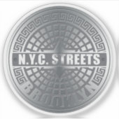 De hoofdplaats is Brooklyn Sticker (Voorkant)