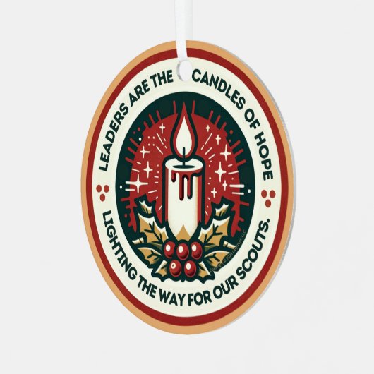 De hoofdplaats is Candles of Hope Troop Ornament (Voorkant links)