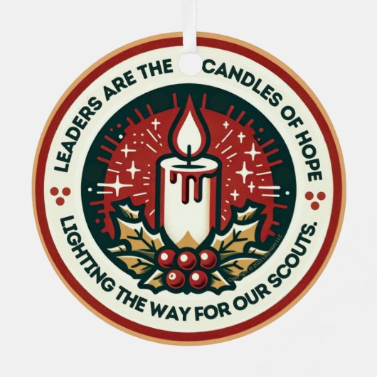 De hoofdplaats is Candles of Hope Troop Ornament (Achterkant)